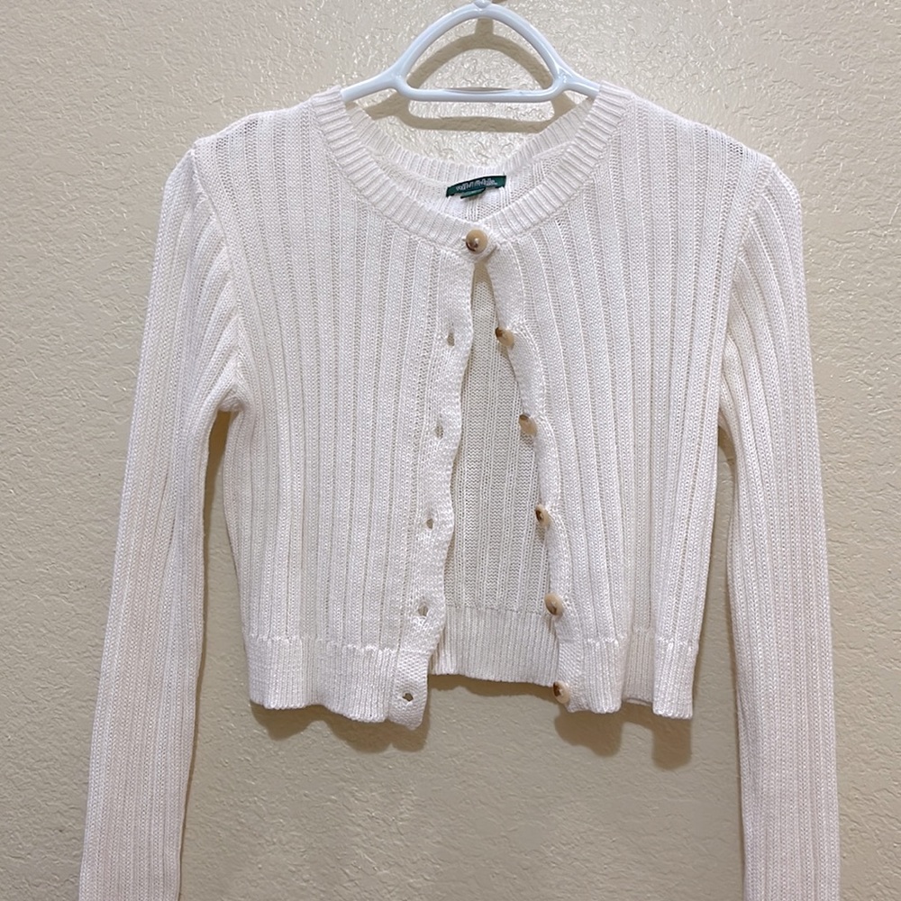 COPY - Wildfable white cropped cardigan!